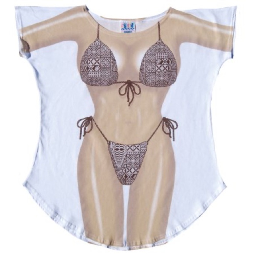 New plus size bikini cover-up nightshirt Halloween costume tiki